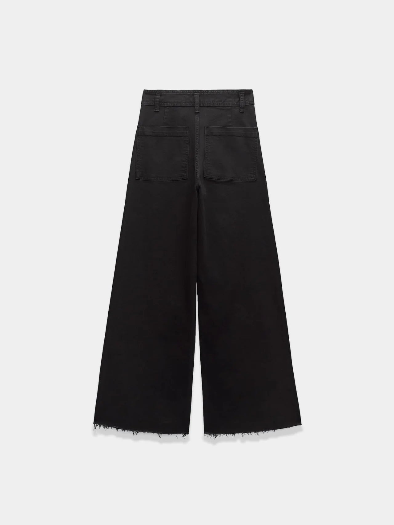 Black high-waist jeans with a wide legs
