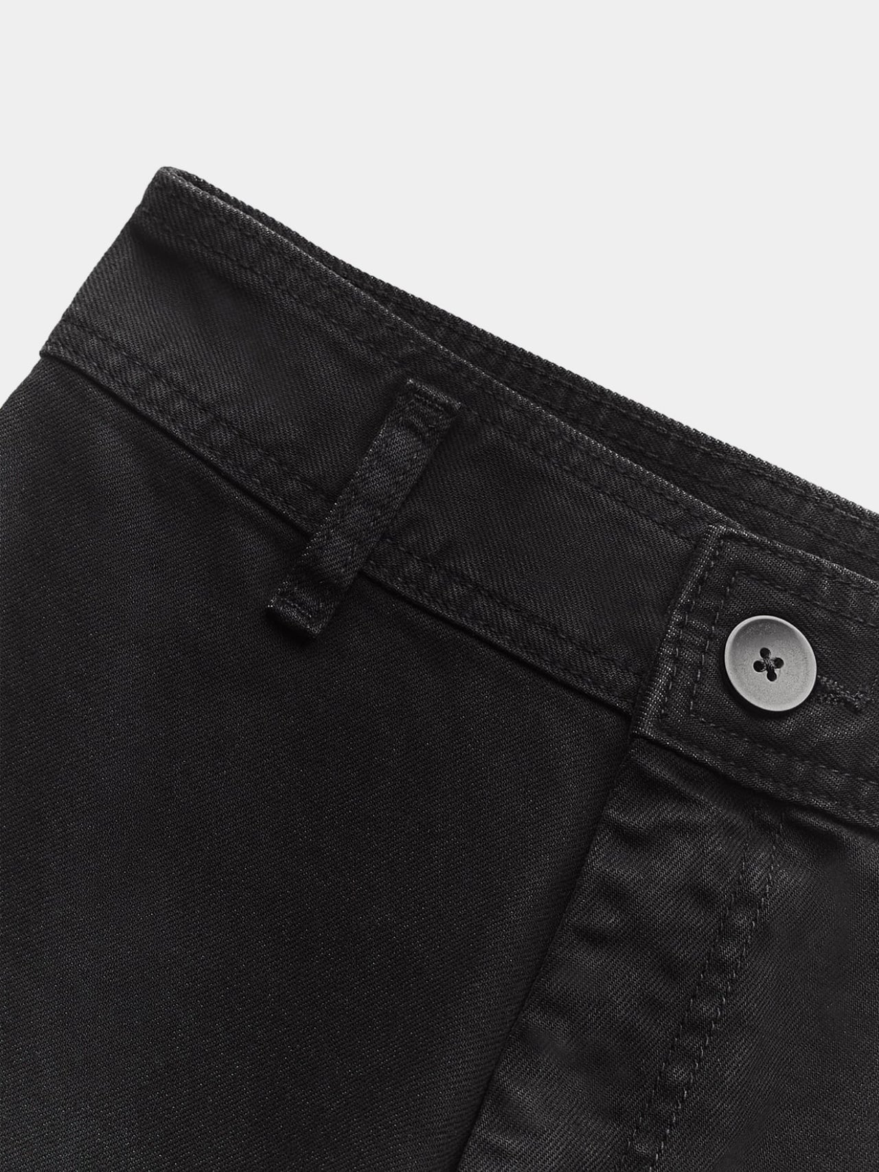 Black high-waist jeans with a wide legs